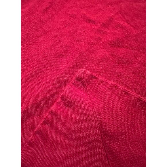 Williams-Sonoma Tablecloth Solid Red 100% Linen Double Hem Stitched 67x120” - Picture 6 of 8